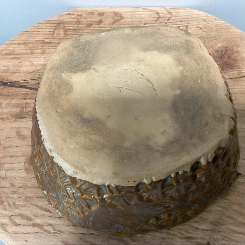 🔴 Beautiful Handcrafted Clay / Ceramic / Pottery Bowl / Candle Holder / Decor - Picture 12 of 16